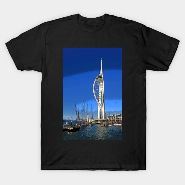 The Spinnaker Tower, Portsmouth T-Shirt by RedHillDigital